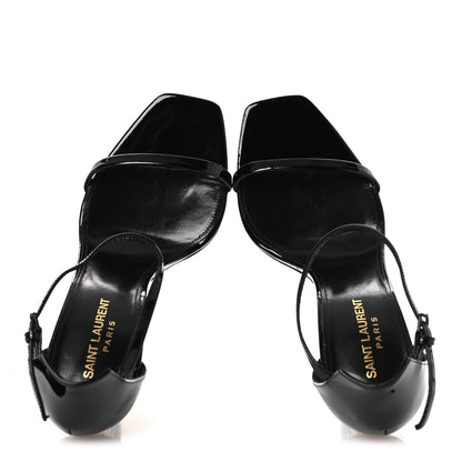 Saint Laurent Patent Calfskin Opyum 110 Sandals 39 Black 39 Black 2 of 12