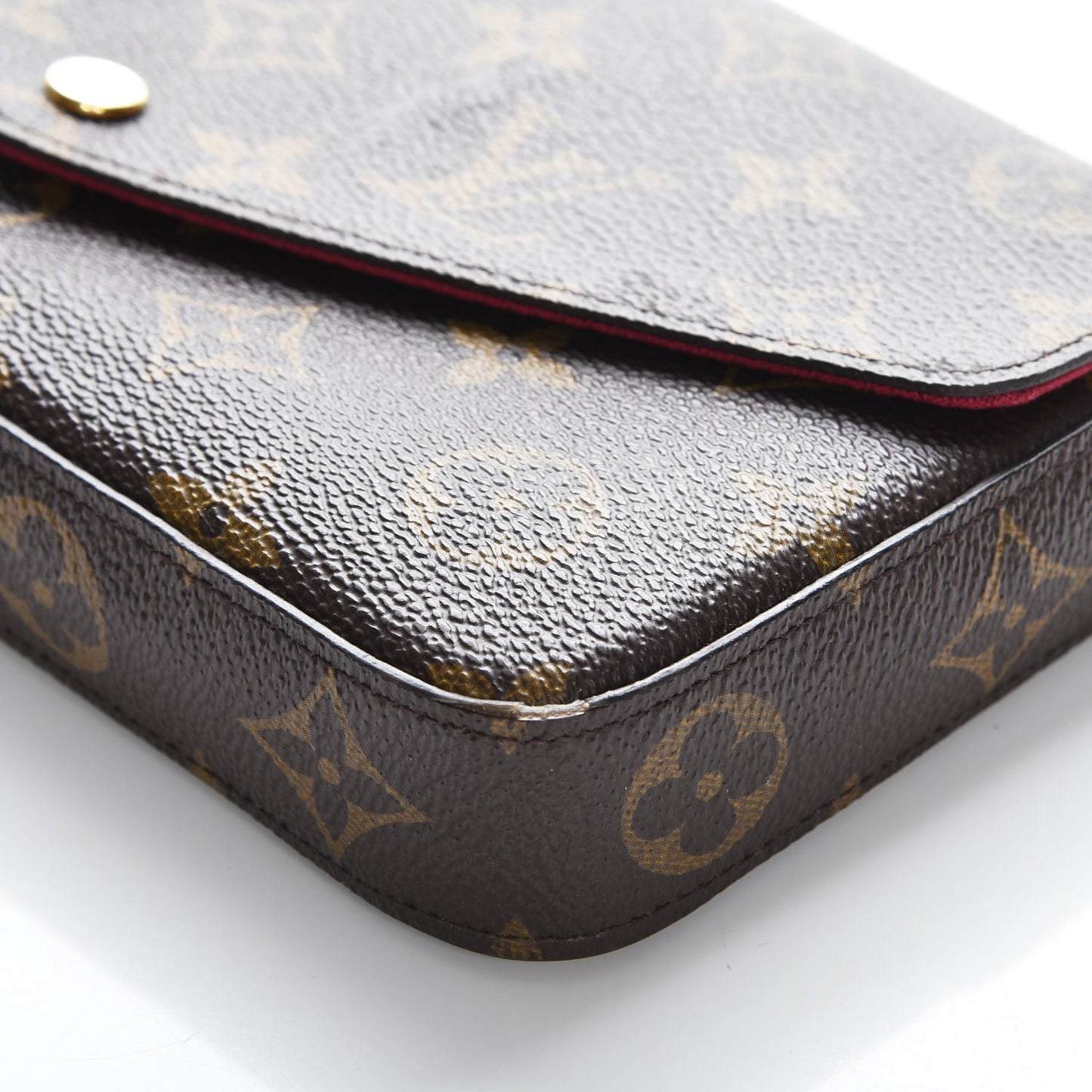 Monogram Pochette Felicie Chain Wallet Fuchsia