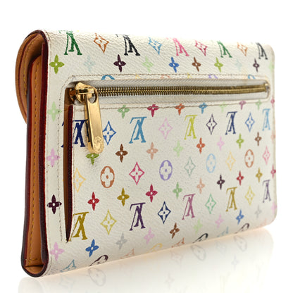 Louis Vuitton Monogram Multicolor Eugenie Wallet White Litchi 3 of 9