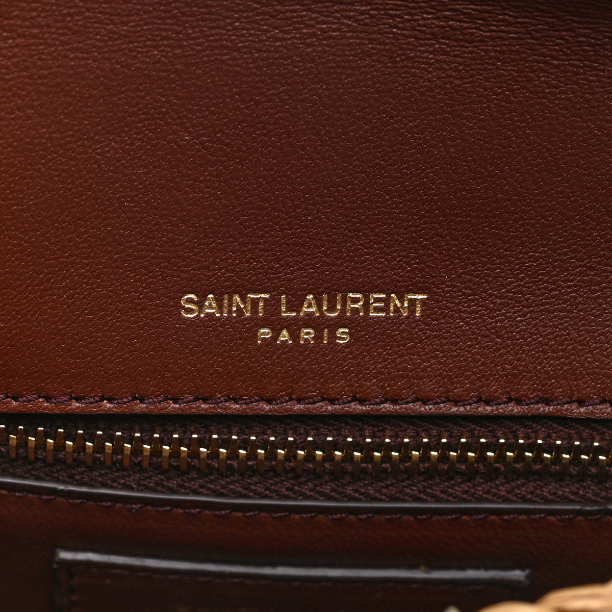 Saint Laurent Raffia Monogram Tassel Kate 99 Dark Nude 5 of 8