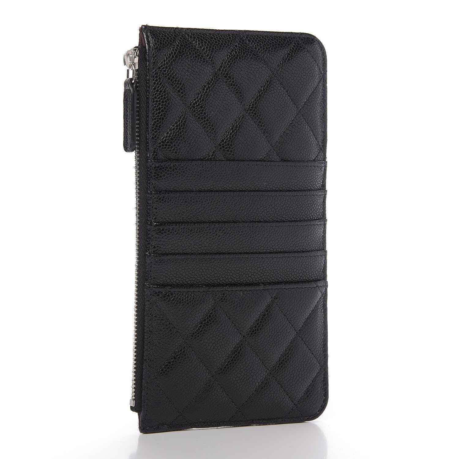 Chanel Caviar Quilted Classic Flat Wallet Pouch Black 4 of 19