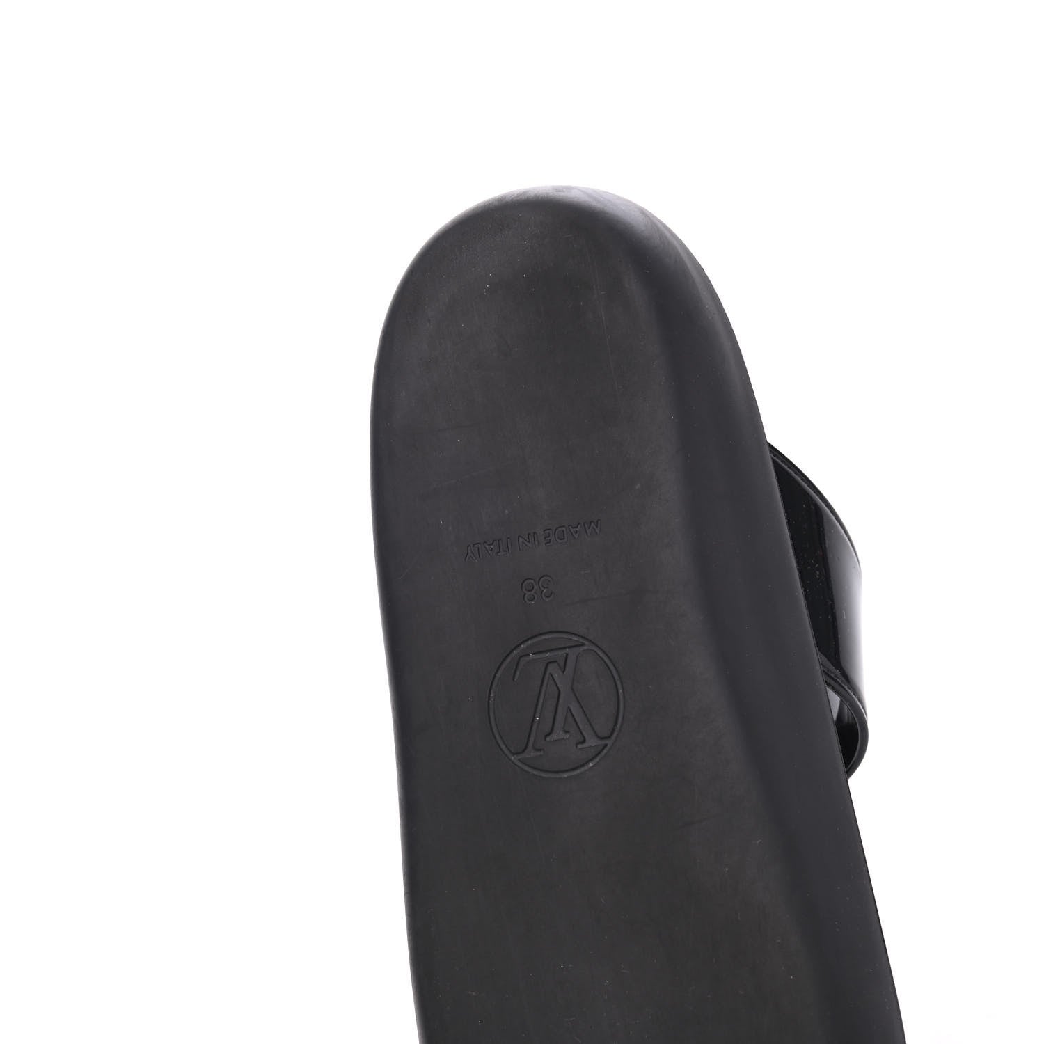Louis Vuitton Monogram Sunbath Flat Mule Sandals 38 Black 13 of 14