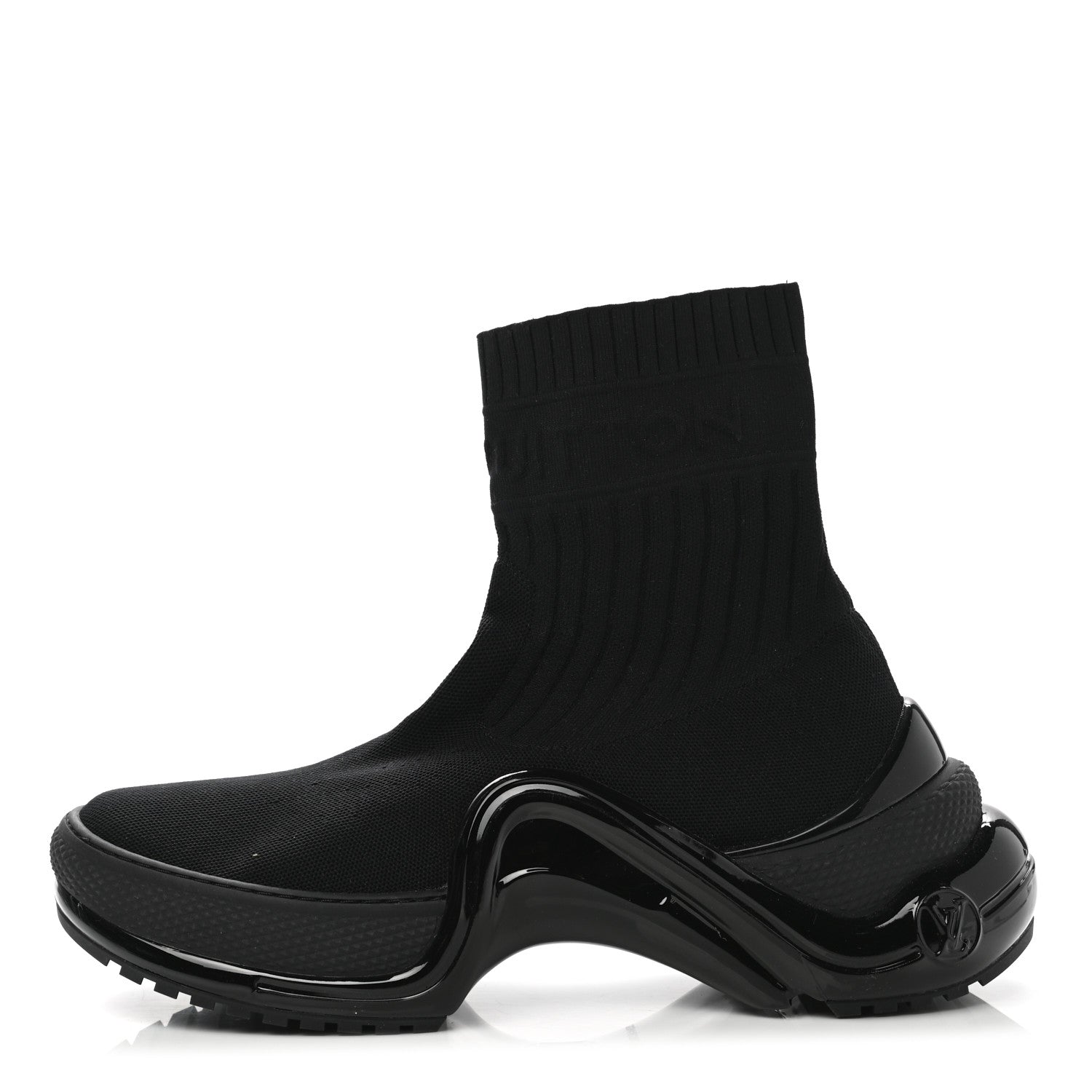 Louis Vuitton Stretch Textile Patent LV Archlight Sneaker Boots 41 Black 1 of 8
