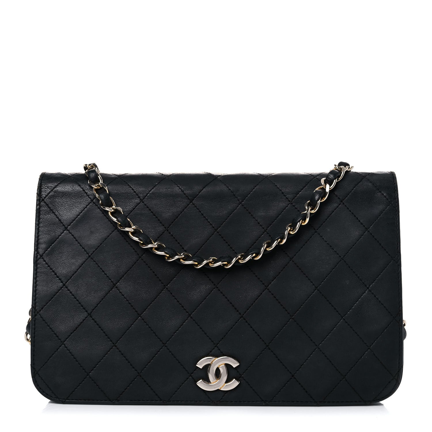 Chanel Lambskin Quilted Wallet On Chain WOC Black 1 of 28