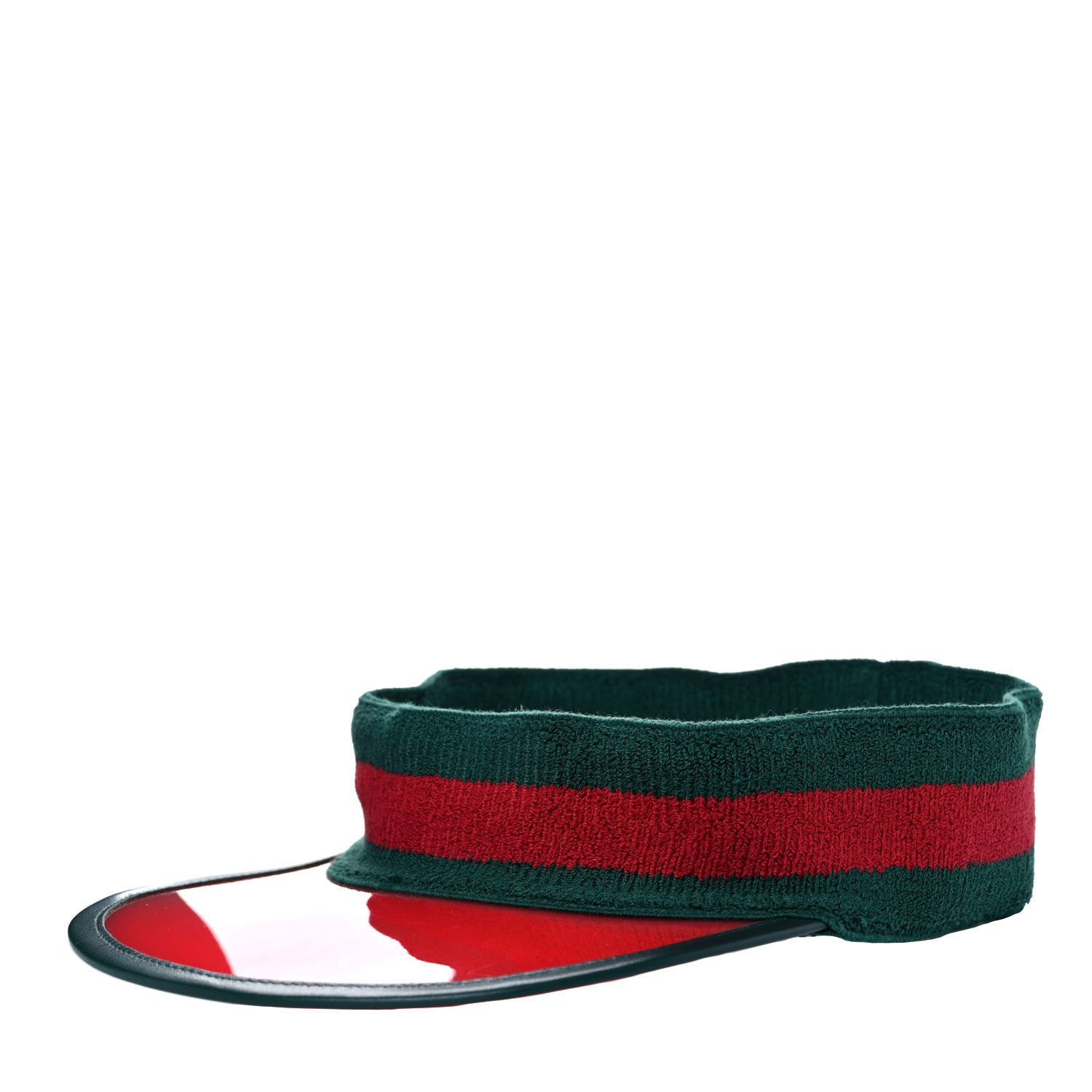 Gucci Vinyl Web Visor L Green Red 1 of 9
