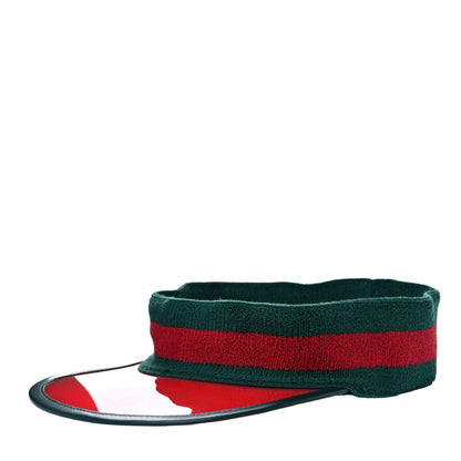 Gucci Vinyl Web Visor L Green Red 1 of 9