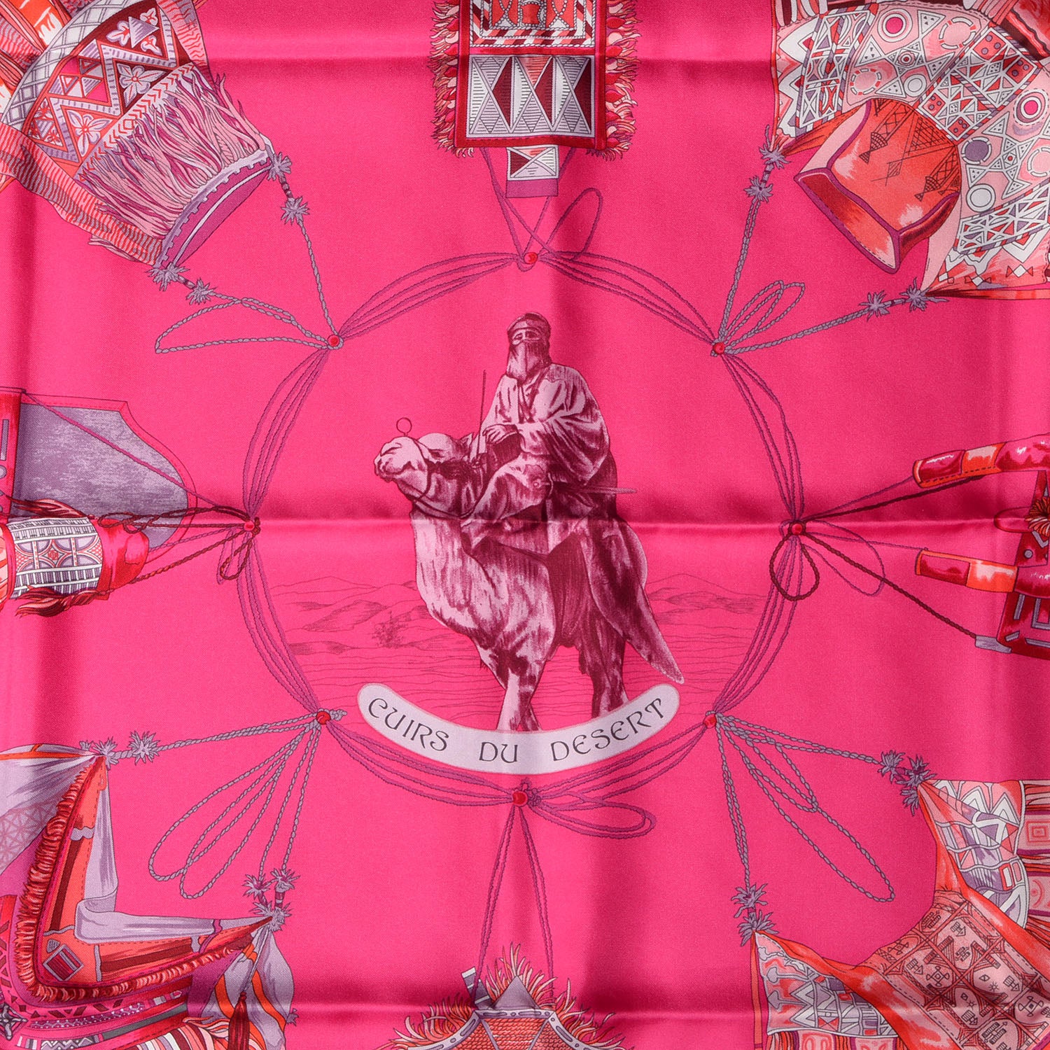 Hermes Silk Cuirs Du Desert Scarf 90 1 of 5