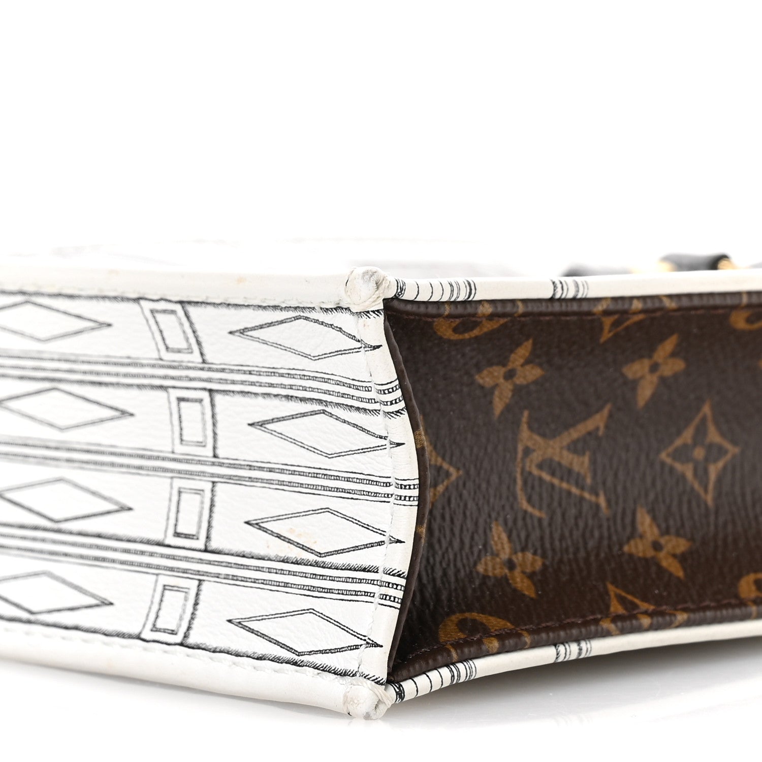 Louis Vuitton X FORNASETTI Calfskin Architettura Petit Sac Plat Black White 9 of 9