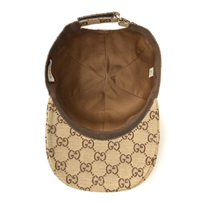 Gucci Monogram Textured Dollar Calfskin Zeno Baseball Hat Beige Beige 7 of 9