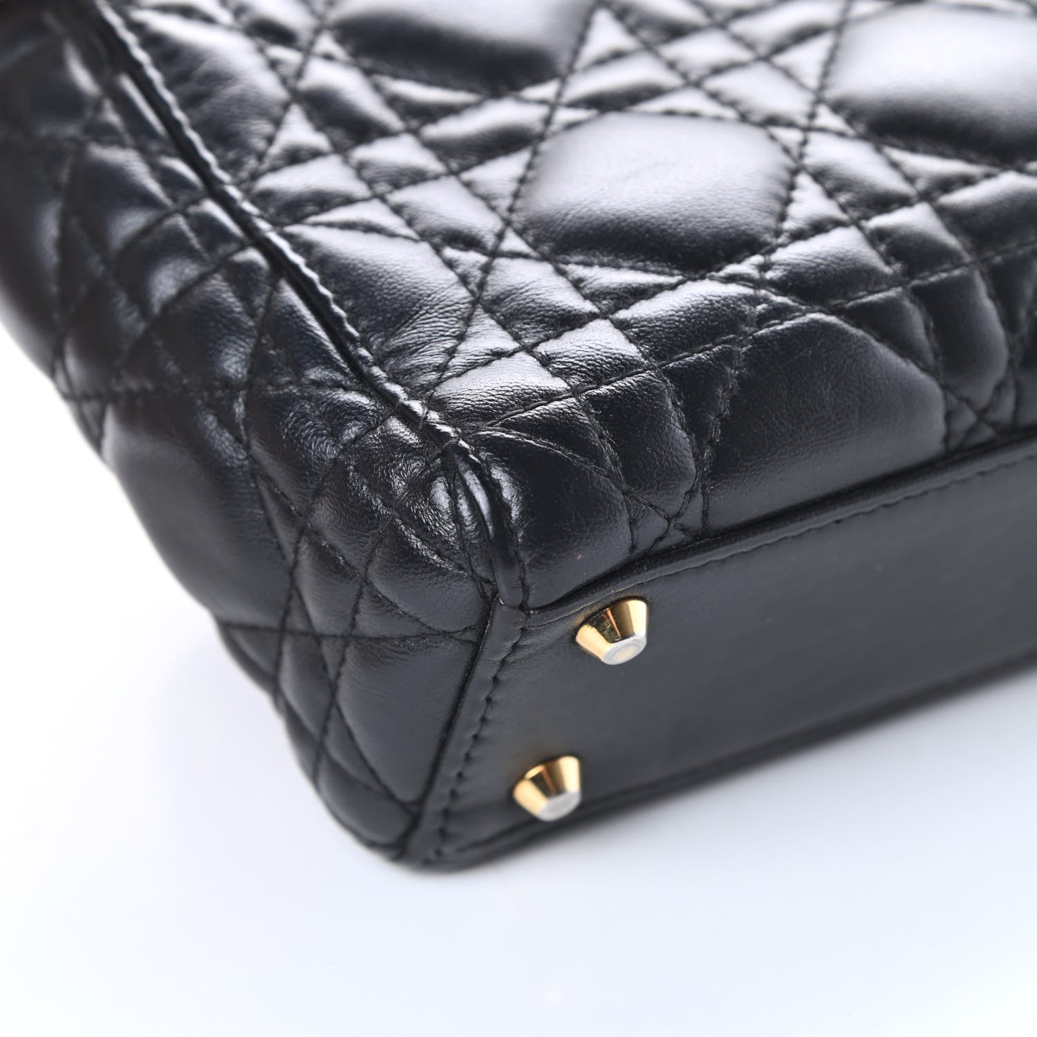 Christian Dior Lambskin Cannage Mini Lady Dior Black 12 of 24