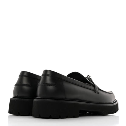 Hermes Glazed Calfskin Mens Icone Loafers 43 Black 4 of 8