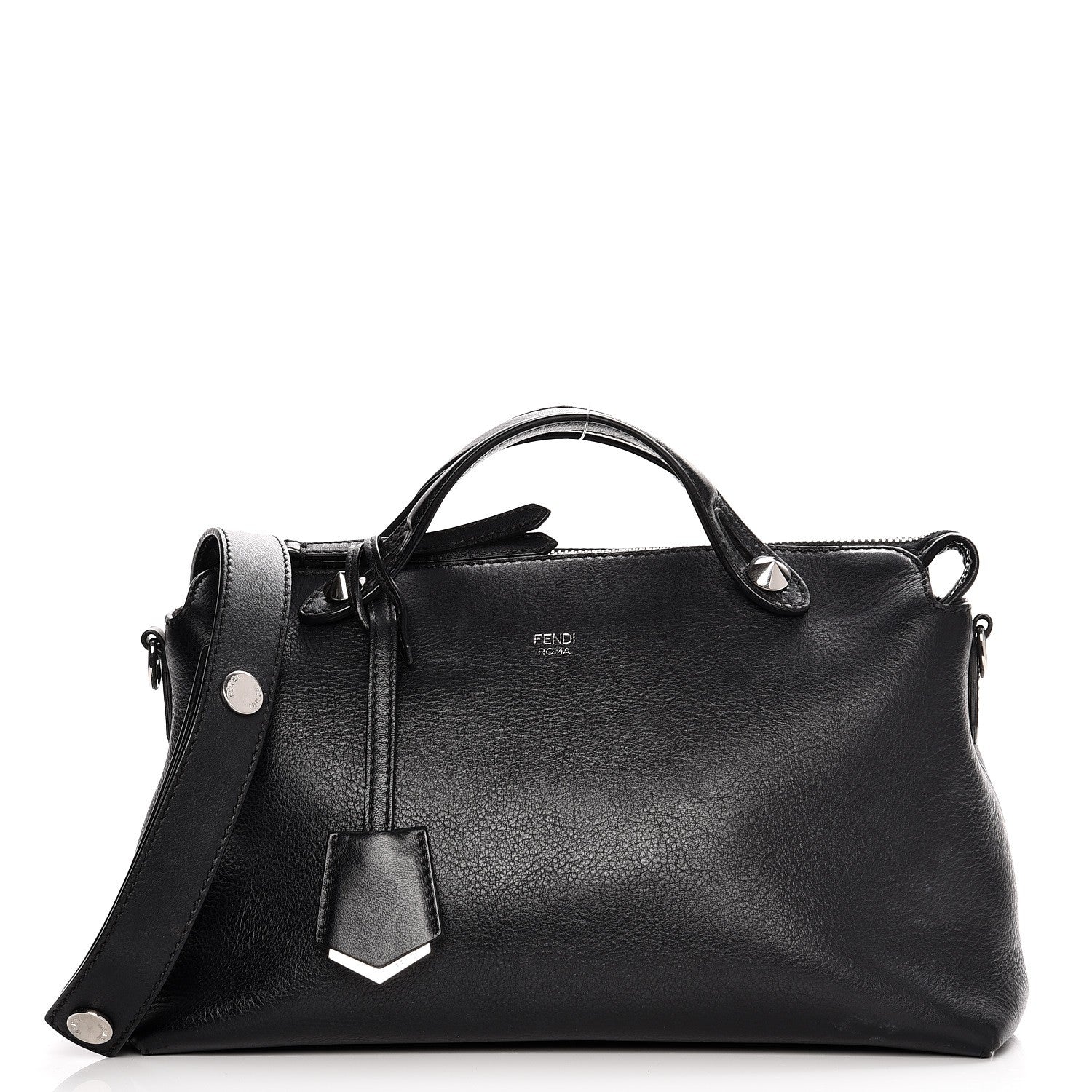 Fendi Vitello Dolce Medium By The Way Boston Bag Black 1 of 12