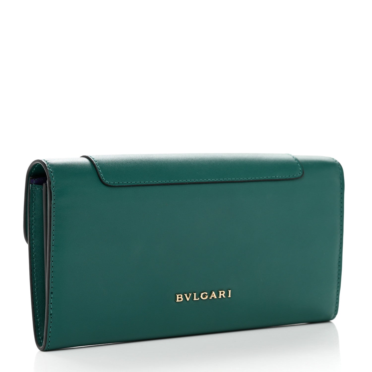 Bulgari Calfskin Serpenti Forever Chain Wallet Emerald Violet Amethyst 3 of 7