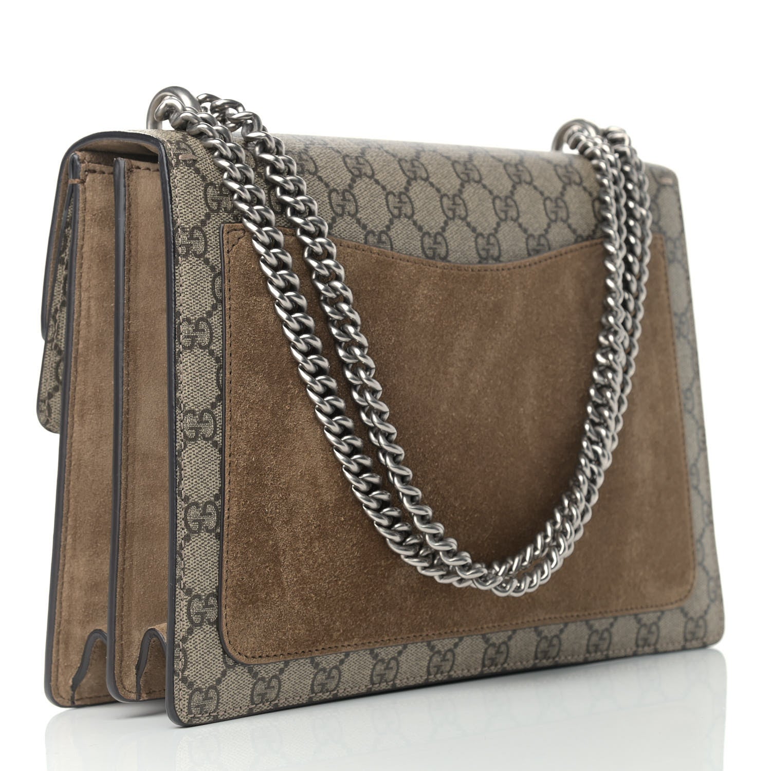 Gucci GG Supreme Monogram Medium Dionysus Shoulder Bag Taupe 3 of 15