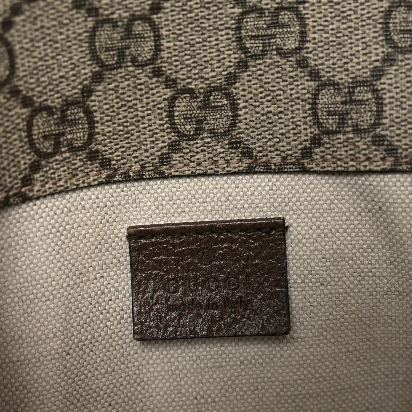 GG Supreme Monogram Neo Vintage Web Belt Bag Brown