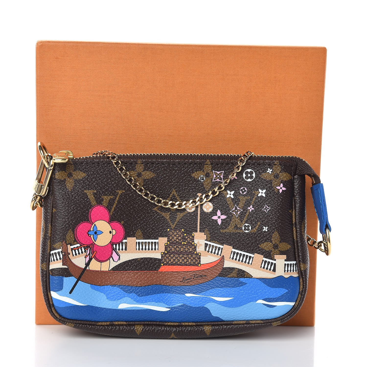 Louis Vuitton Monogram 2019 Christmas Animation Mini Venice Pochette Accessories Blue 8 of 8