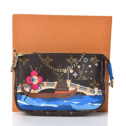 Louis Vuitton Monogram 2019 Christmas Animation Mini Venice Pochette Accessories Blue 8 of 8