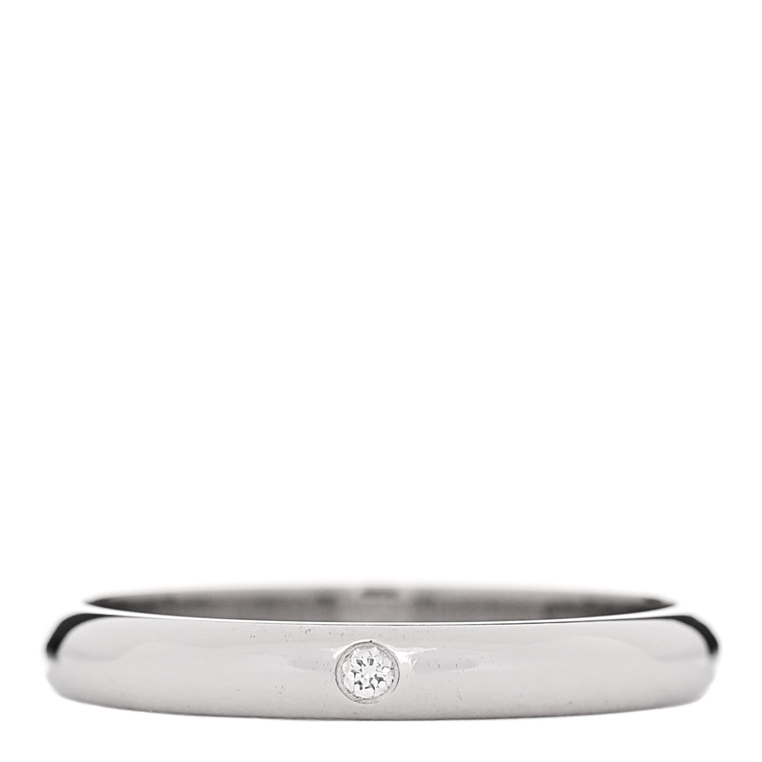 Cartier Platinum Diamond 2.6mm 1895 Wedding Band Ring 51 5.75 1 of 6