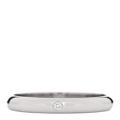 Cartier Platinum Diamond 2.6mm 1895 Wedding Band Ring 51 5.75 1 of 6