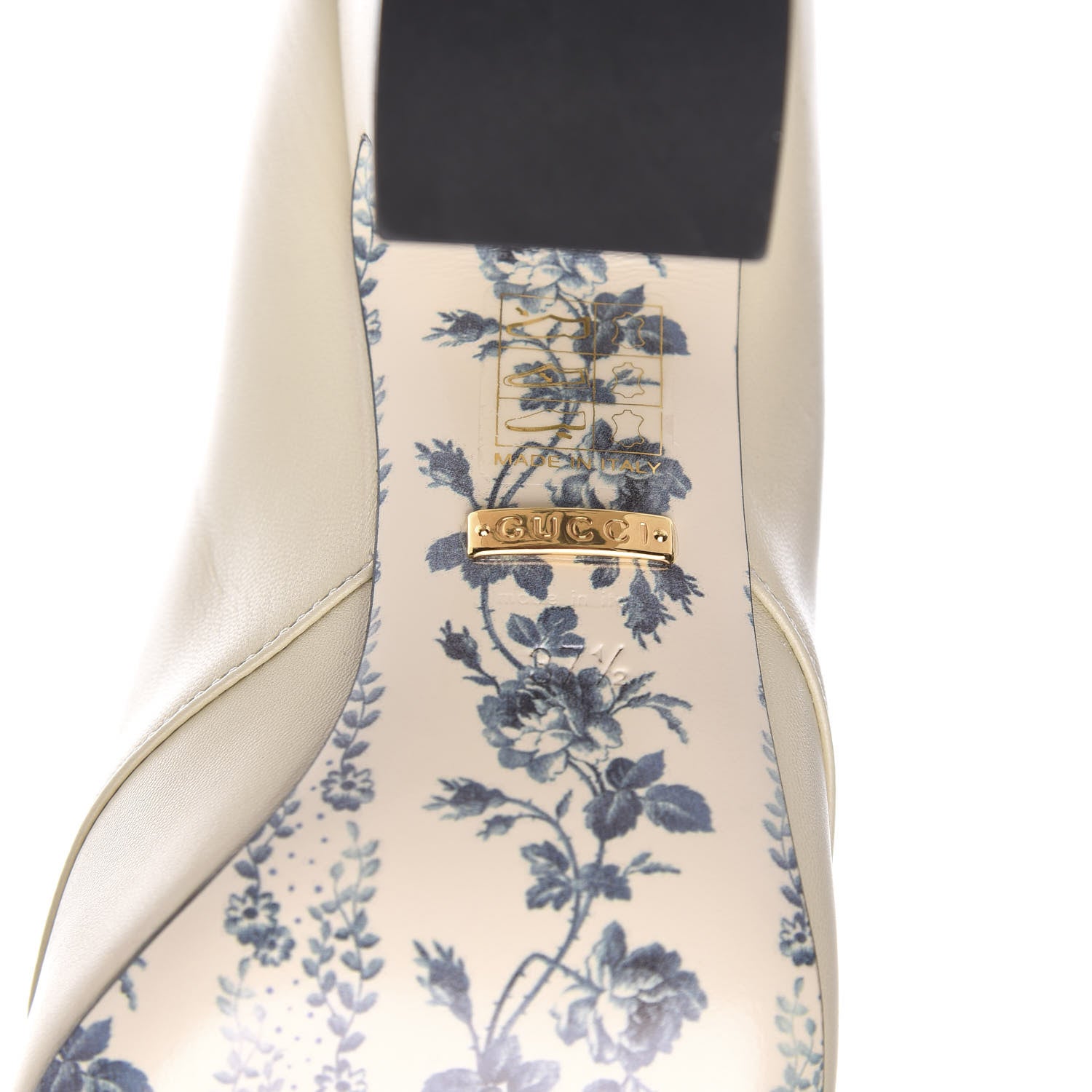 Gucci Malaga Kid GG Victoire 95mm Loafer Pumps 37.5 Vintage White 6 of 9
