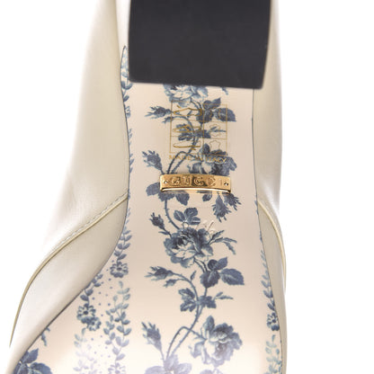 Gucci Malaga Kid GG Victoire 95mm Loafer Pumps 37.5 Vintage White 6 of 9