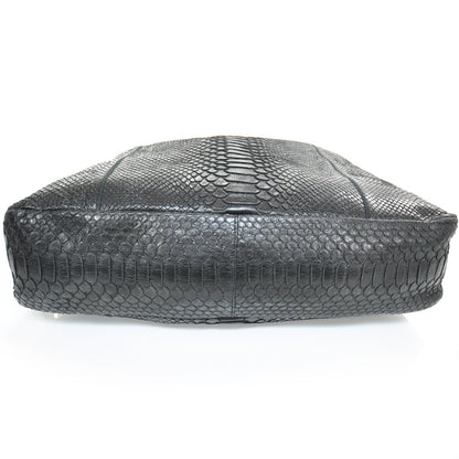 Gucci Python Large Horsebit Chain Hobo Black 4 of 10