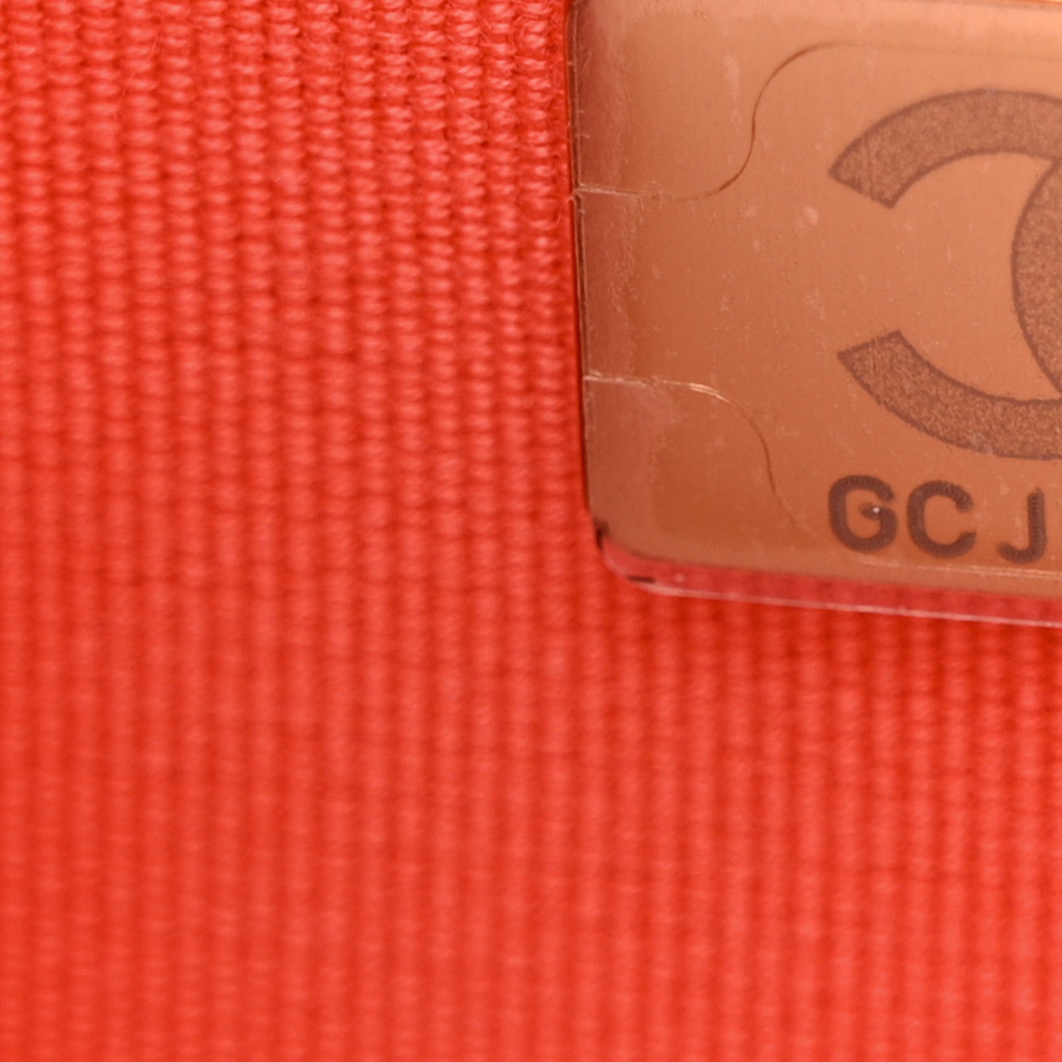 Chanel Shiny Lambskin Quilted Mini 31 Shopping Bag Orange 7 of 10