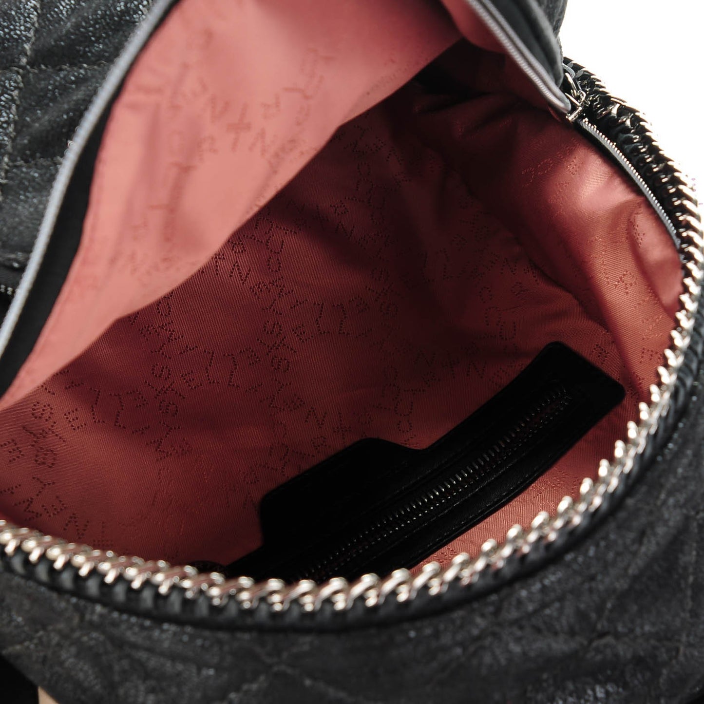 Shaggy Deer Quilted Mini Falabella Backpack Black