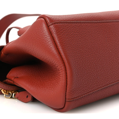 Loro Piana Grained Calfskin Extra Clutch L29 Deep Kummel 7 of 8