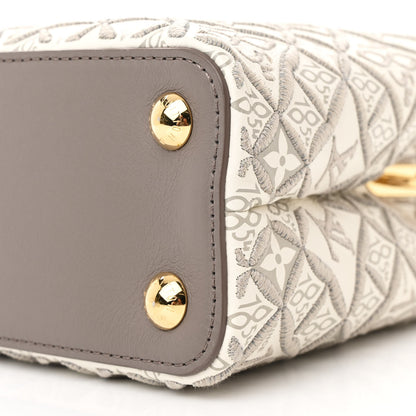 Louis Vuitton Calfskin Since 1854 Embroidered Capucines BB Ecru Taupe 10 of 11