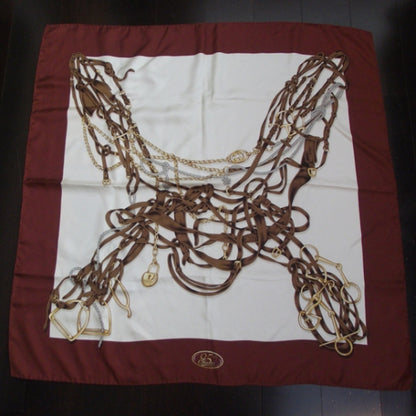 Gucci Silk Briglie Scarf Burgundy 1 of 7