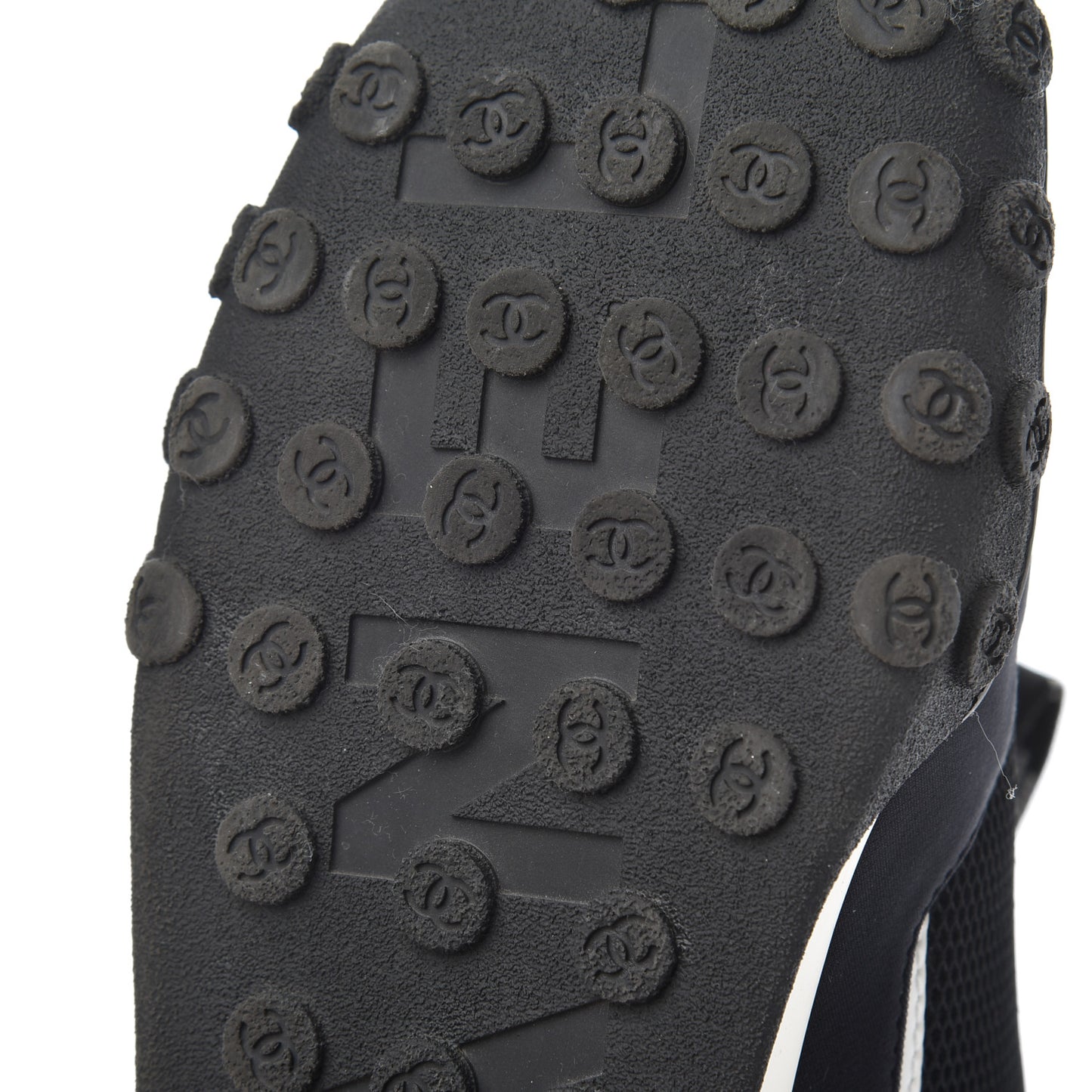 Calfskin Mesh Lycra Sneakers 39 Black