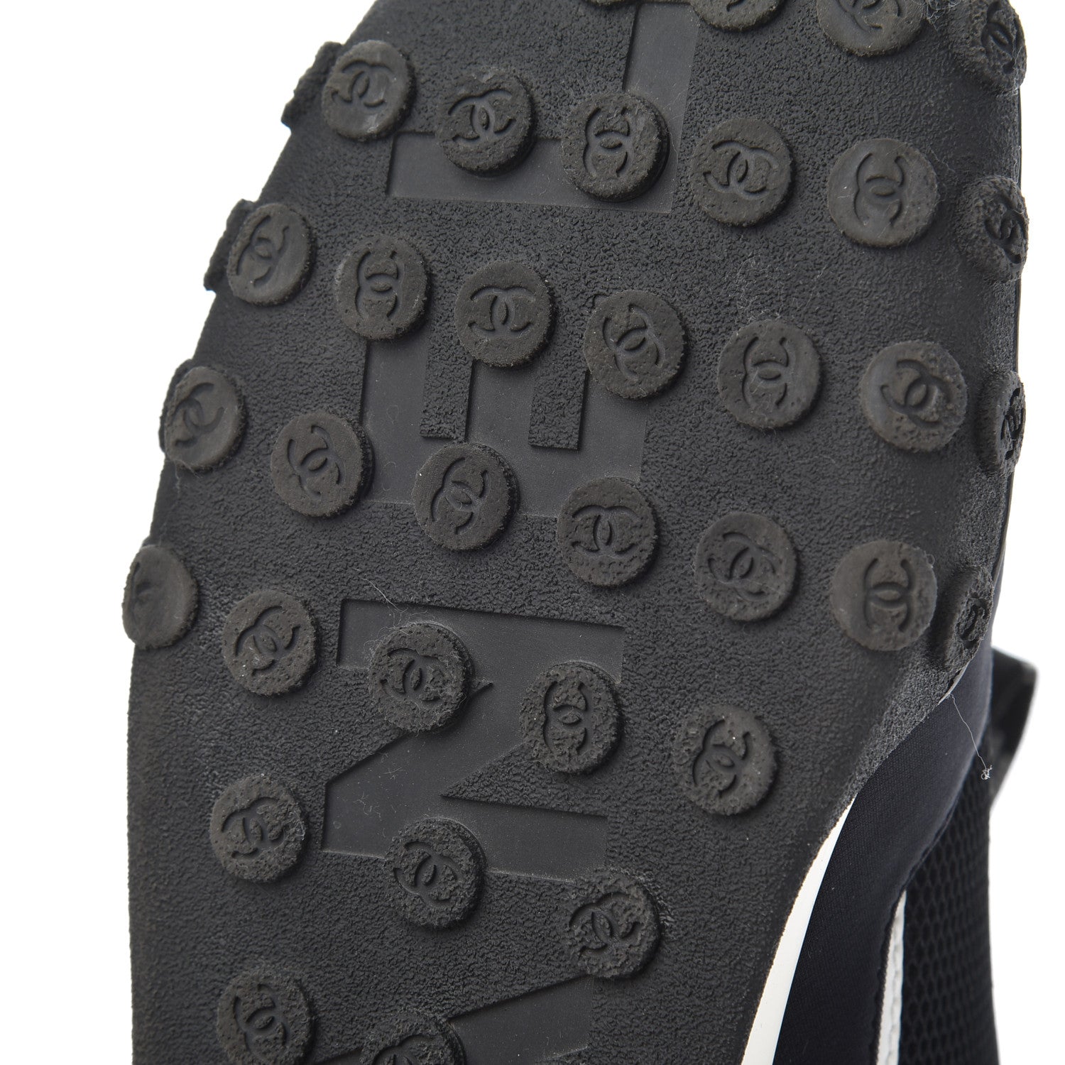 Chanel Calfskin Mesh Lycra Sneakers 39 Black 8 of 22