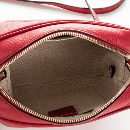 Gucci Pebbled Calfskin Small Soho Disco Bag Tabasco Red 4 of 6