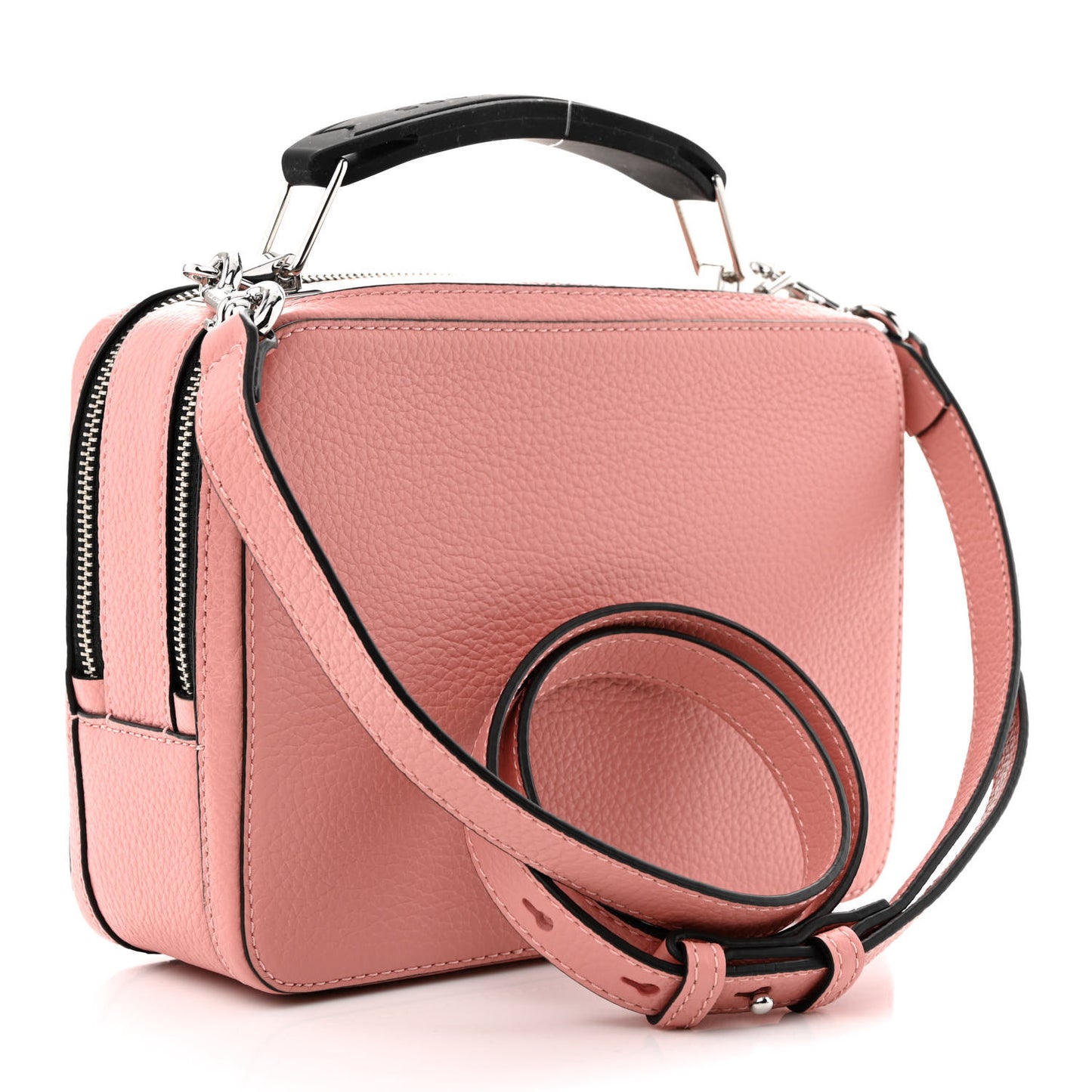 Calfskin Mini The Box Bag Rose Tan