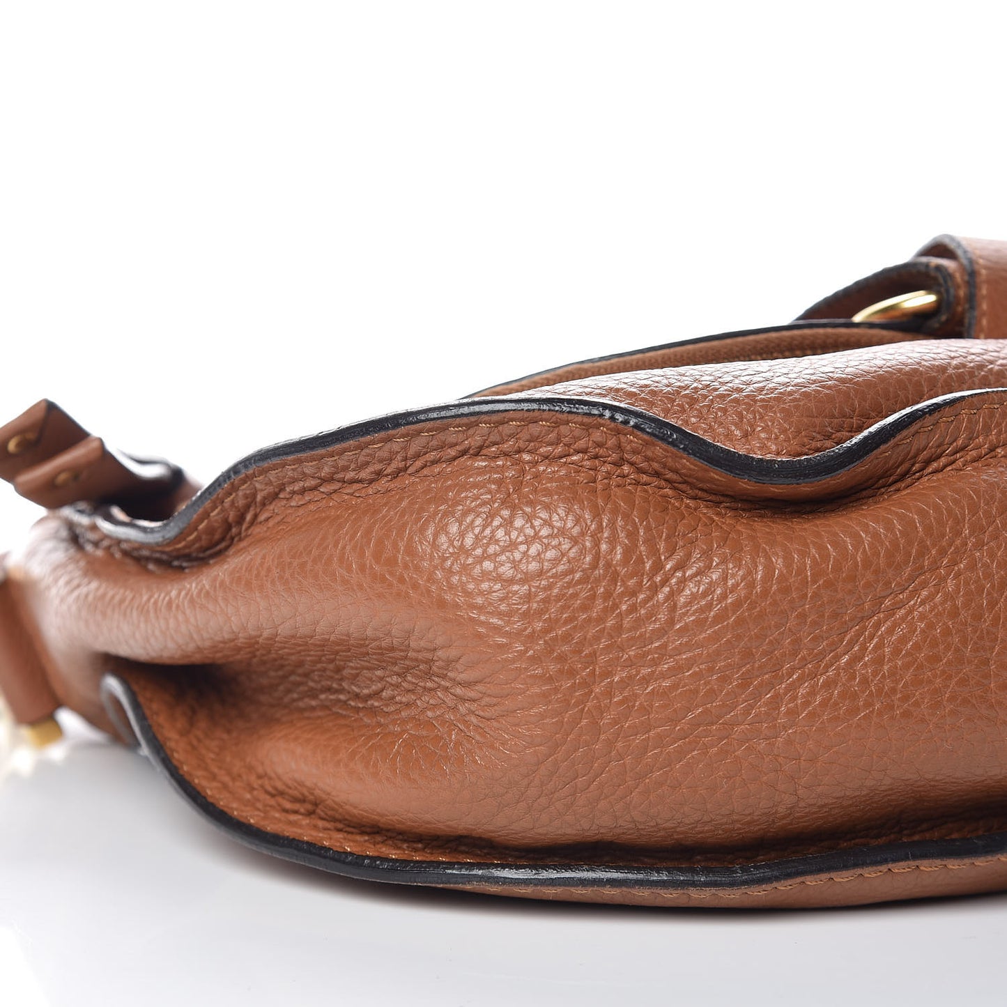 Calfskin Medium Marcie Round Zip Crossbody Bag Tan