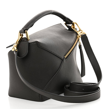 Loewe Soft Grained Calfskin Small Puzzle Edge Bag Dark Grey 3 of 11