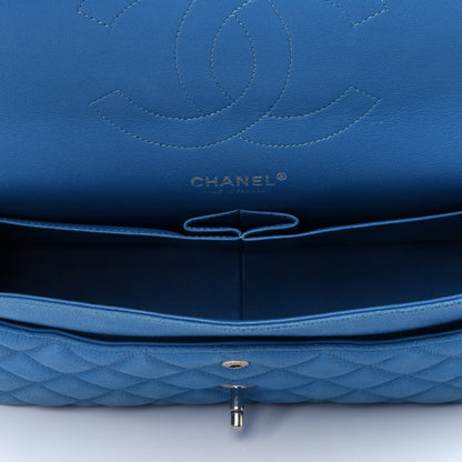 Chanel Caviar Quilted Jumbo Double Flap Blue 3 of 5