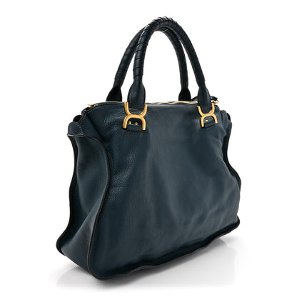Chloe Calfskin Large Marcie Satchel Navy Ink 3 of 9
