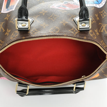 Louis Vuitton Monogram My World Tour Speedy Bandouliere 30 Black 5 of 6