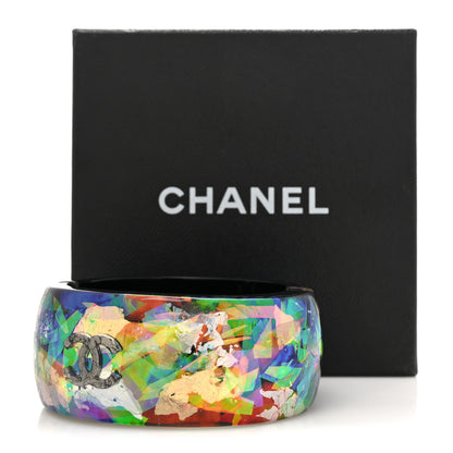 Chanel Resin CC Confetti Cuff Black Multicolor 7 of 7