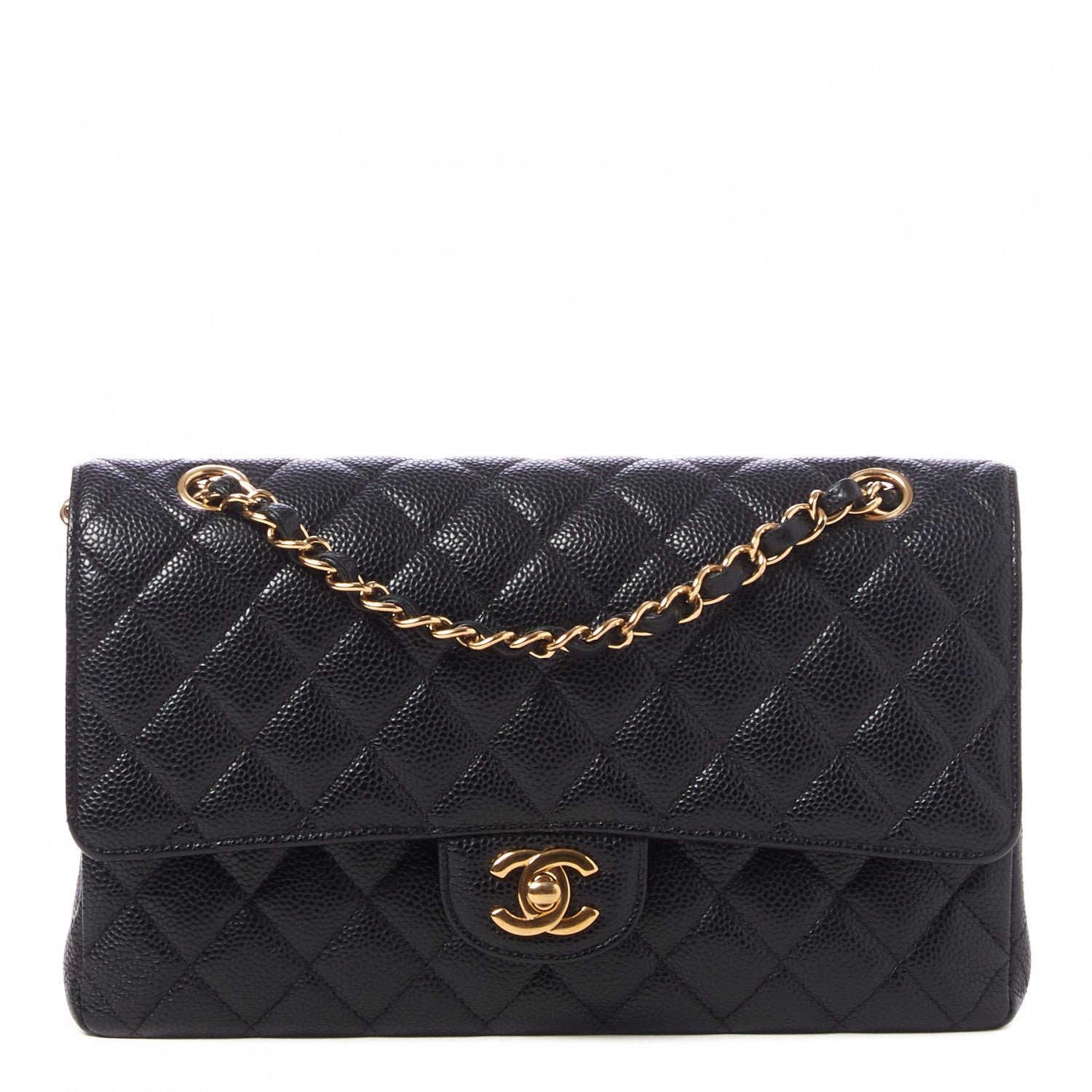Chanel Caviar Quilted Medium Double Flap Black 1 of 11
