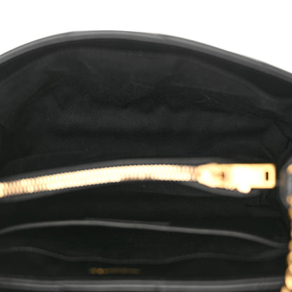 Saint Laurent Calfskin Y Quilted Monogram Small Loulou Chain Satchel Black 5 of 10