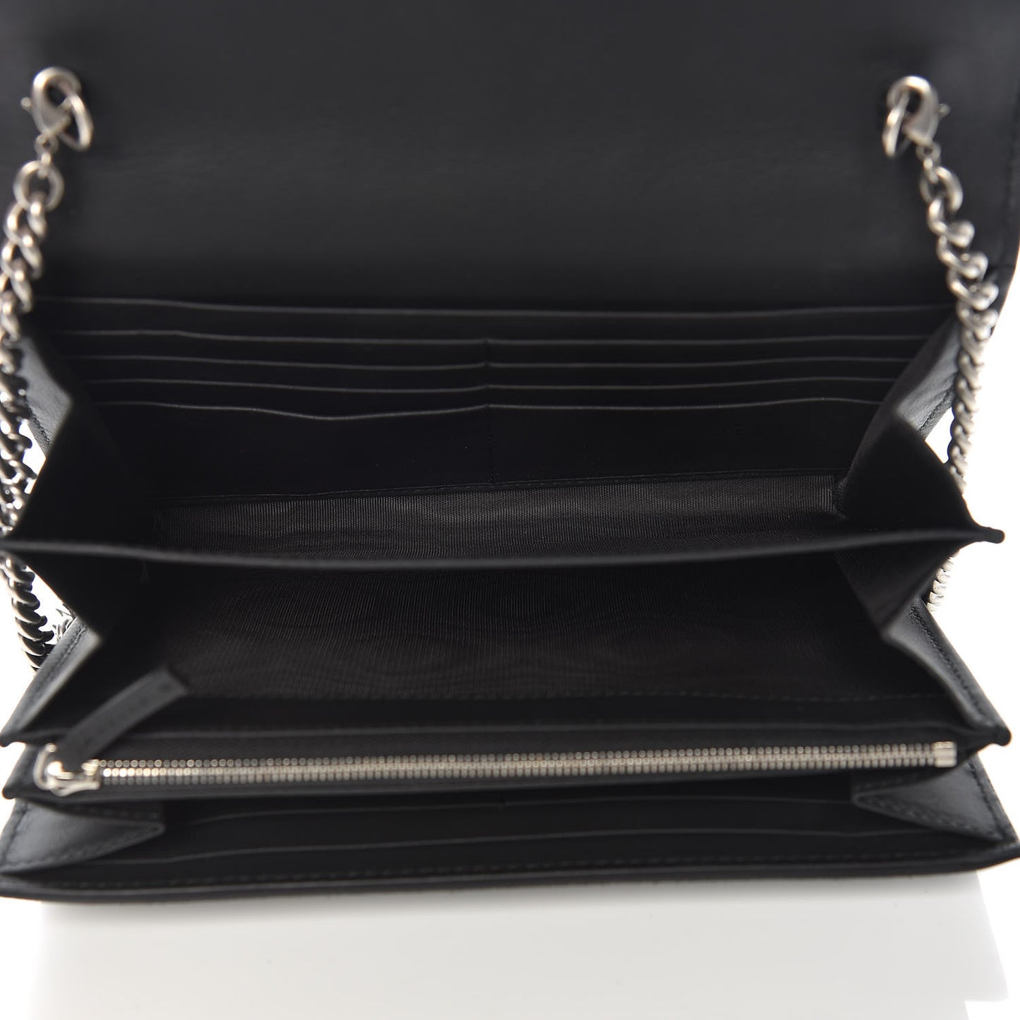 Suede Mini Dionysus Chain Wallet Black