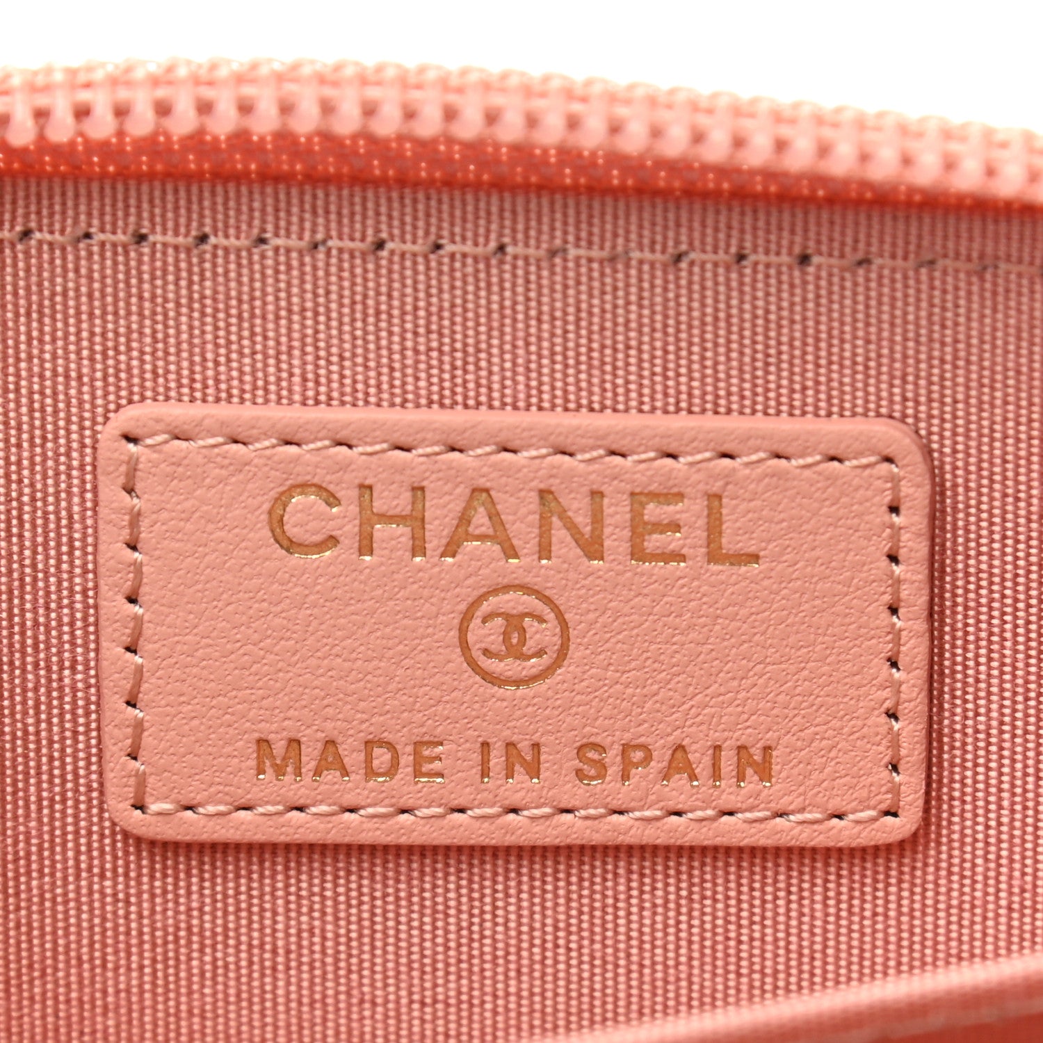 Chanel Caviar Quilted Boy Zip Around Coin Purse Wallet Light Pink 6 of 7