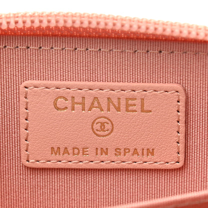 Chanel Caviar Quilted Boy Zip Around Coin Purse Wallet Light Pink 6 of 7