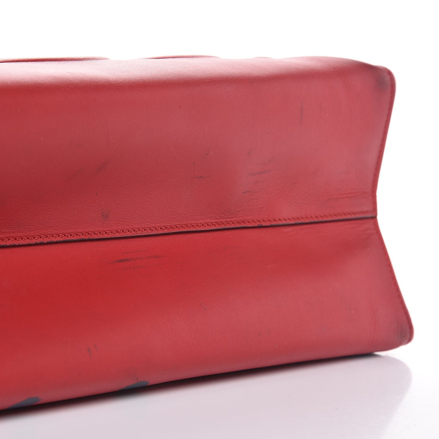 Calfskin GucciGhost Real Large XL Tote Hibiscus Red