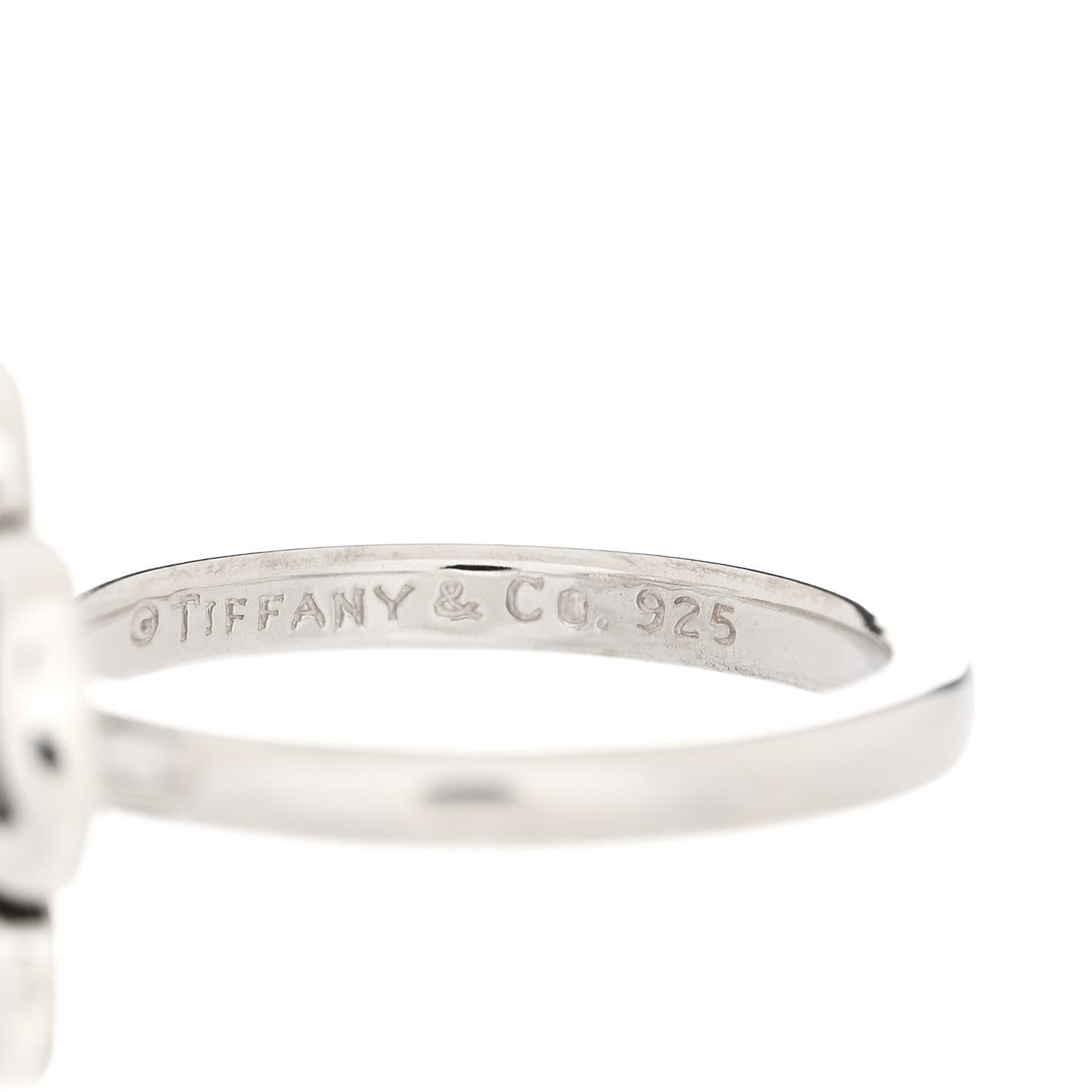 Tiffany Sterling Silver Open Flower Ring 53 6.5 6 of 8