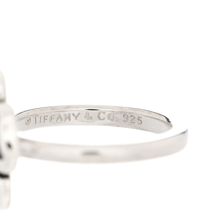 Tiffany Sterling Silver Open Flower Ring 53 6.5 6 of 8