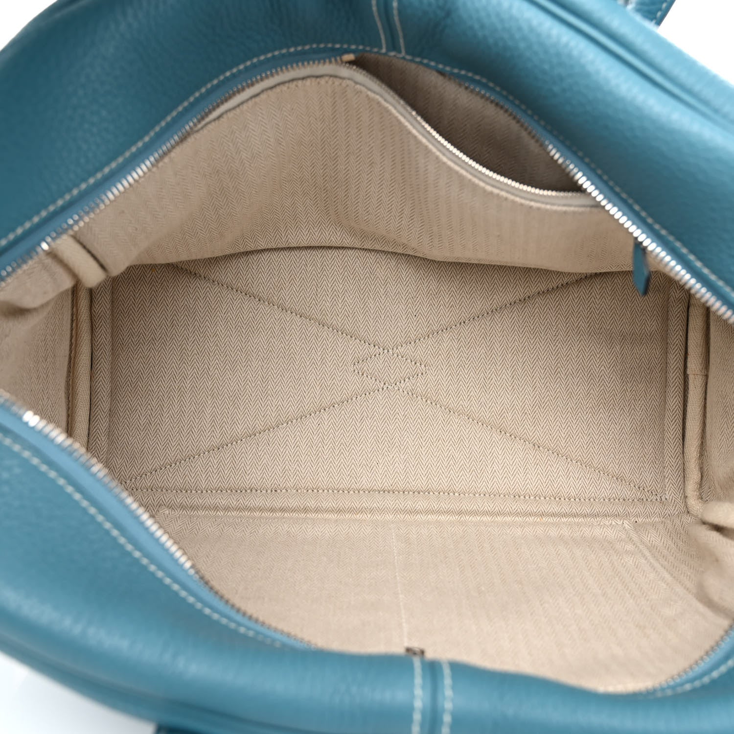 Hermes Taurillon Clemence Victoria II 35 Blue Jean 5 of 11